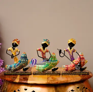 Rajasthani Musicians set of 3 (Homedecor)